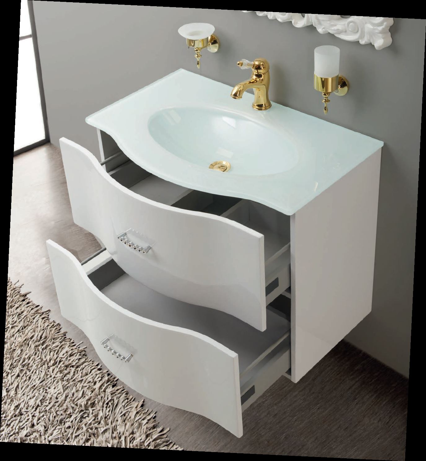 Мебель для ванной CEZARES PETALO-1000-2C-SO-BL-P  - Вид №2