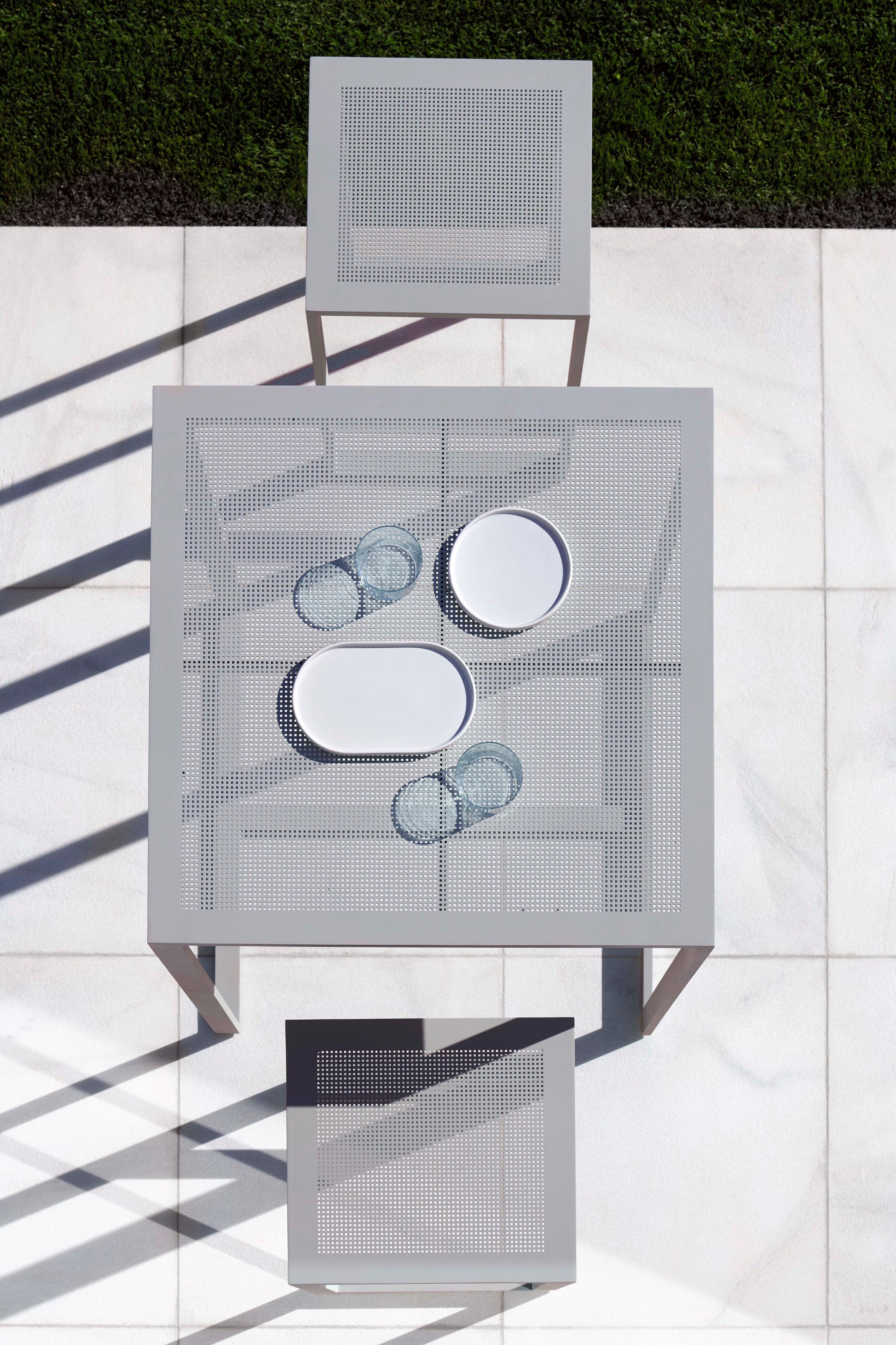 Высокий квадратный стол из алюминия с термокрытием GANDIABLASCO Blau ARCH-00132006 - Вид №1