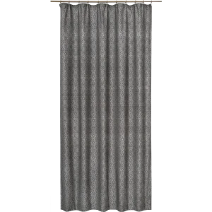 Штора на ленте «Канвас» 160x280 см полиэстер цветы цвет чёрный 82433342 STLM-2066690