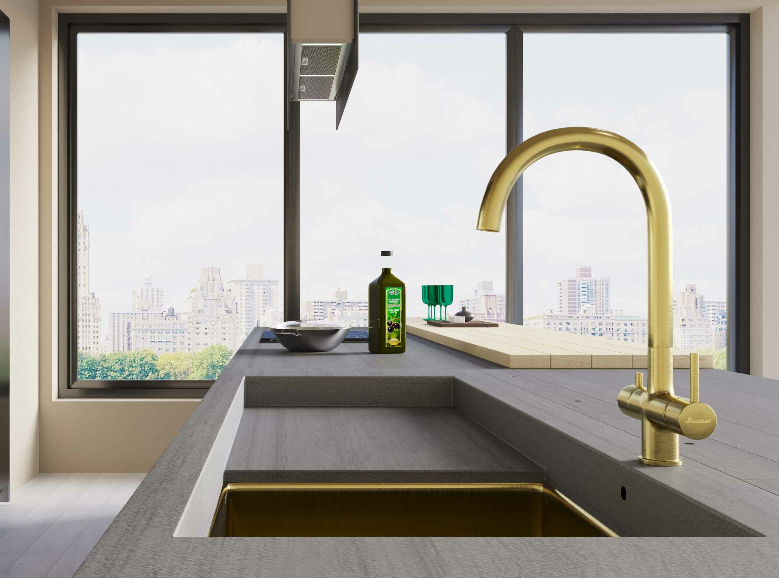 Кухонные смесители Eco Venice SSN-1338-LG SEAMAN - Вид №1
