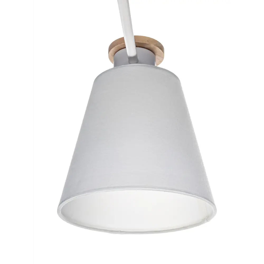 Люстра потолочная Lamplandia Textile L1495, 3 лампы, 12 м², цвет белый/серый STLM-2047398 - Вид №3