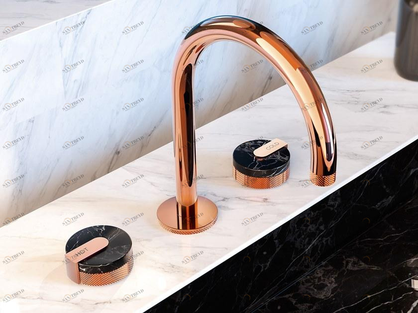 GRAFF Смеситель для раковины на 3 отверстия с отдельными розетками Mod+ 5577400