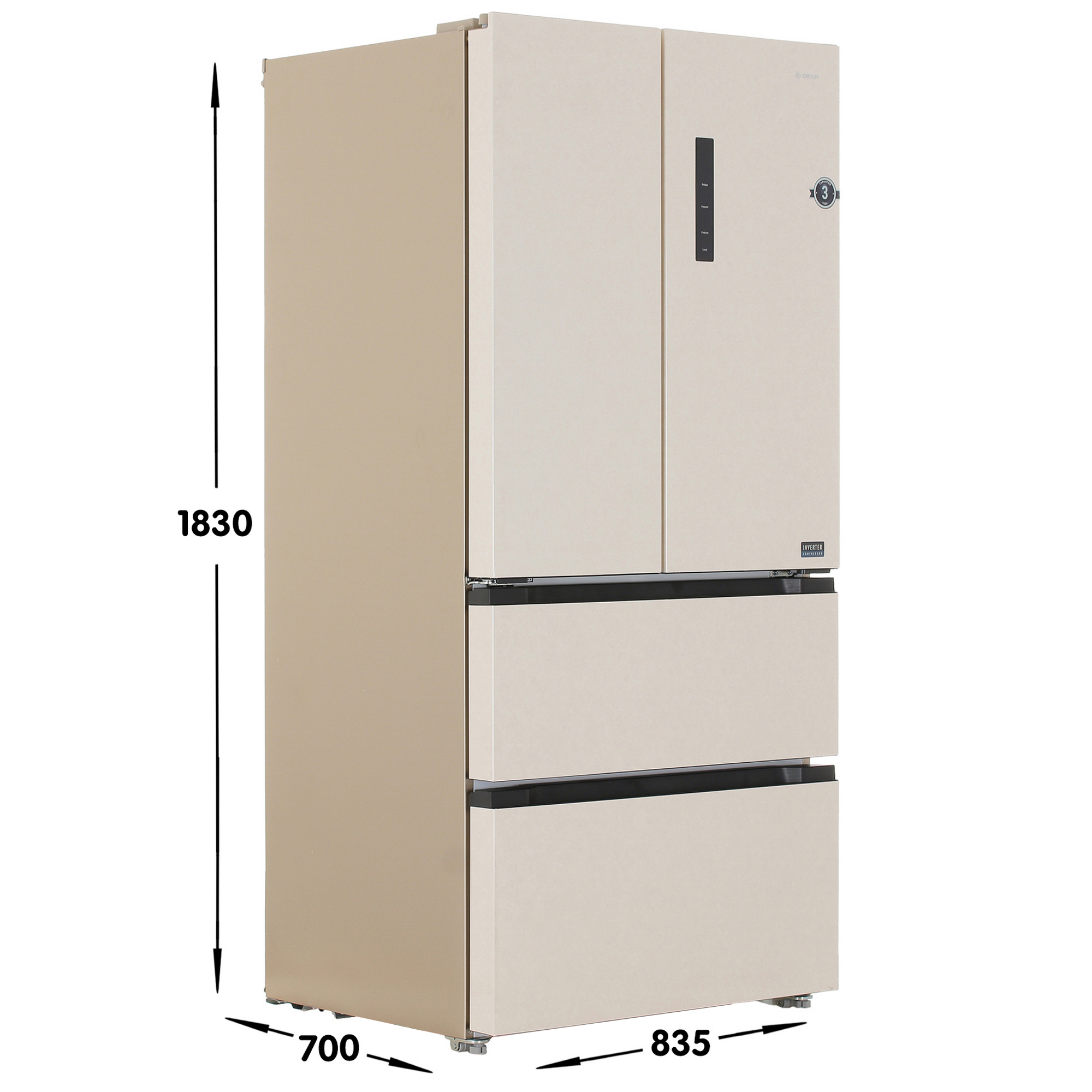 5083994 Холодильник многодверный   DEXP MFr4-49BSY бежевый STDN-0062828 - Вид №8