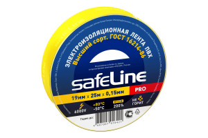 15525323 Изолента 19/25 желтый 12127 Safeline