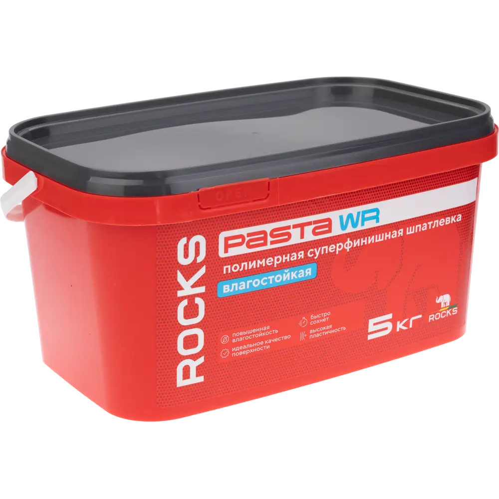 Шпатлевка полимерная суперфинишная влагостойкая Rocks Pasta WR 5 кг STLM-2016012 - Вид №1