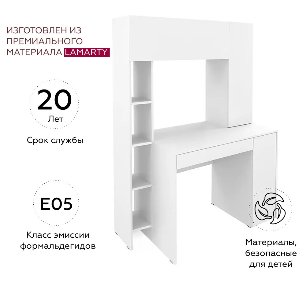 91227980 Стол многофункциональный Fabrikka Аннето ФК4 4175б 116.7x165.4x60.2 см ЛДСП цвет белый STLM-1098651