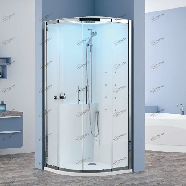 Novellini. Душевая кабина 90x90 R90 HYDROMASSAGE с низким душевым поддоном, без крыши EON EONR90M11UA