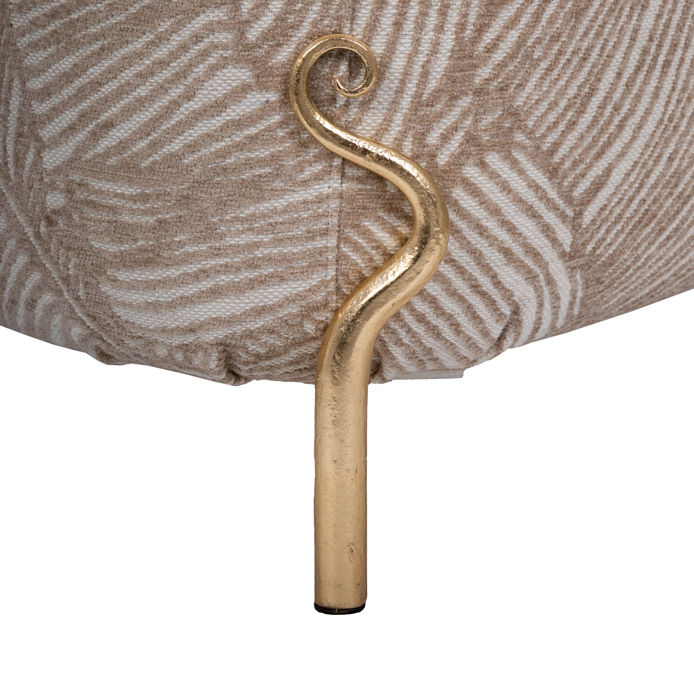 14033 Банкетка Авиньон Беж Золото BOGACHO 4627196596412 - Вид №1
