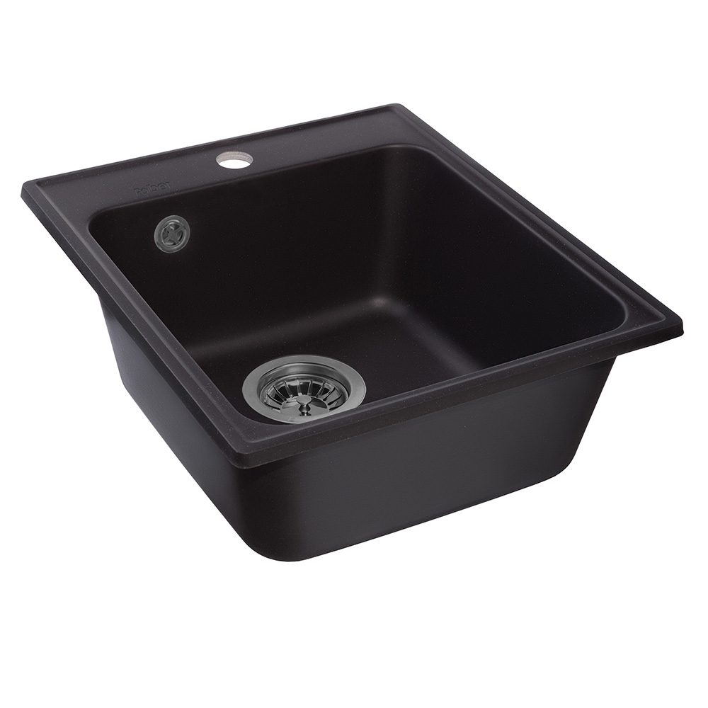 RQ21 антрацит Мойка для кухни RQ21 прямоугольная, цвет антрацит Raiber  - Вид №3