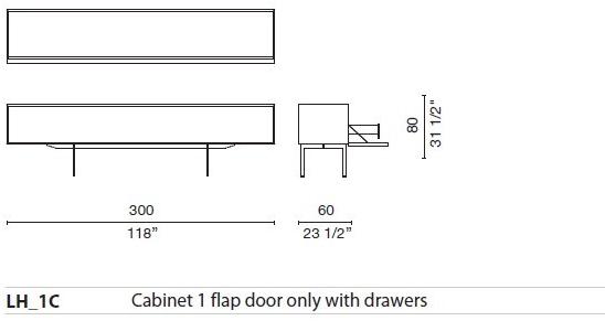 Cappellini Комод из фанерованной древесины с распашными дверцами Lochness sun-id-1493825 - Вид №4