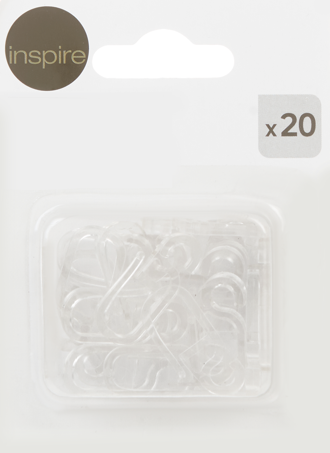 Крючки для шинного карниза INSPIRE белые матовые 20 шт 85186896 STLM-0059693 - Вид №1