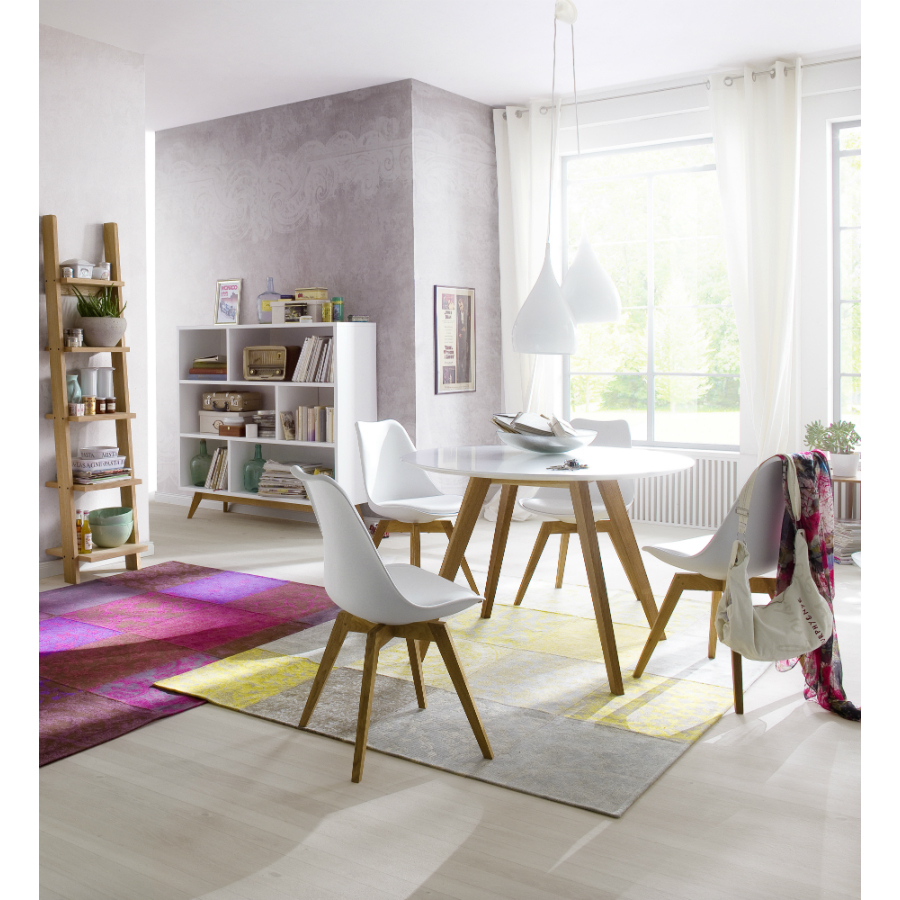 Стол круглый Tenzo Bess, Ø110 см, дуб, черный 2181024 - Вид №1