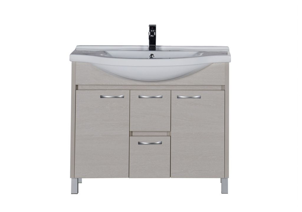 Тумба под раковину Aquanet Донна 100 белый дуб sun-id-270520 - Вид №3