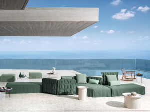 Тканевый модульный садовый диван