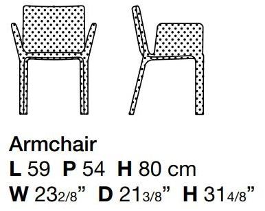 Kristalia Стул из мягкой ткани с подлокотниками Joko sun-id-1471373 - Вид №4
