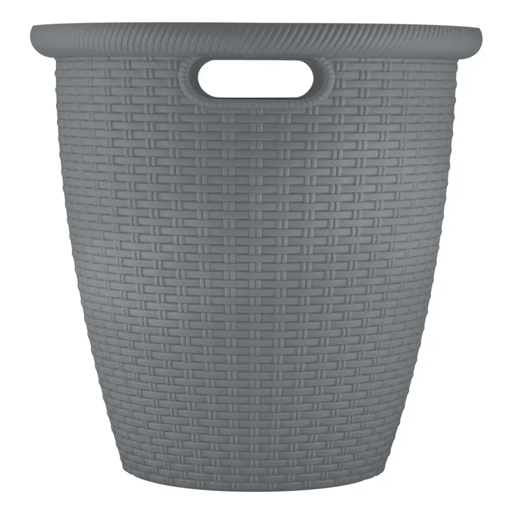 Кашпо для цветов Ingreen Rattan Ø50 27 л вулканический серый STLM-2208576 - Вид №1