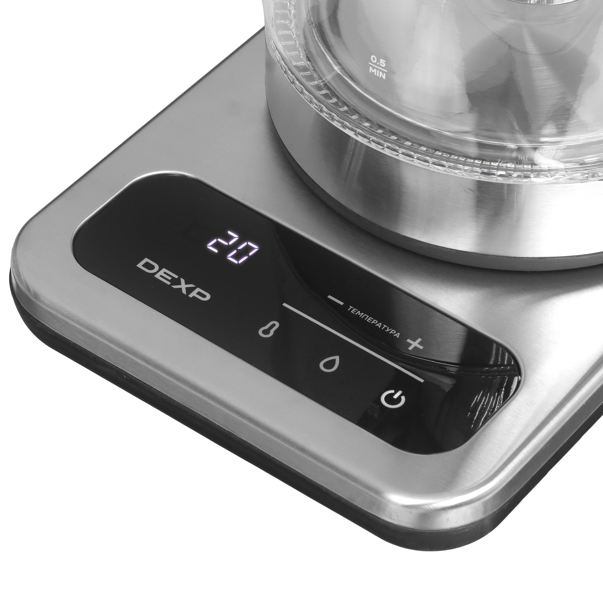 9210622 Электрочайник DEXP DK-1805DT серебристый STDN-0021818 - Вид №3