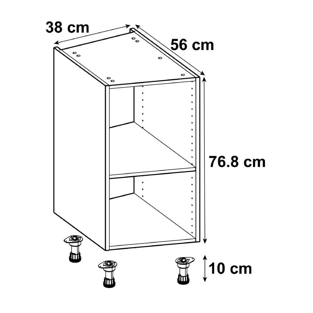 Каркас напольный скошенный Delinia ID, 38x76.8x56 см, цвет белый 82000291 STLM-2120263  - Вид №1