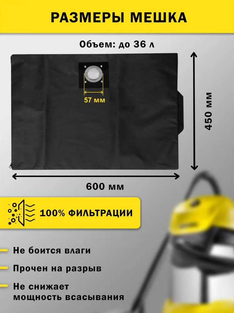 91667492 Мешок для пылесоса с молнией Cleanbags P-EL-30 многоразовый Electrolite ПС 30 1 шт STLM-0843027