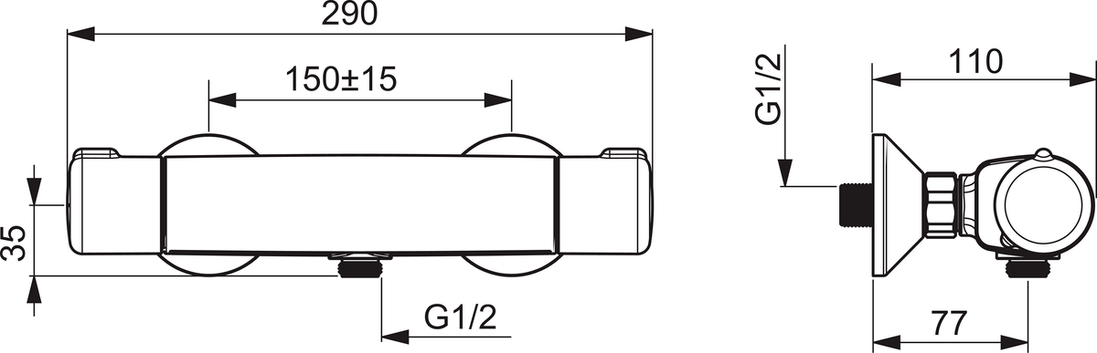 Oras 7460U Смеситель для душа 7460U Nova Хром  - Вид №4