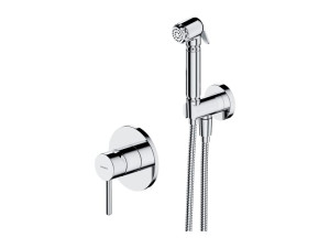 Настенный смеситель для биде с 2 отверстиями и ручным душем