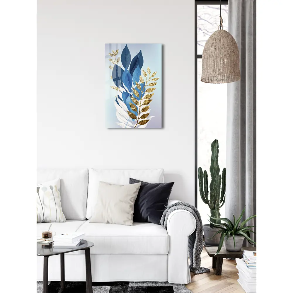 Картина на стекле Листики 1 40x60 см 85282958 STLM-2204482 ARTABOSKO  - Вид №3