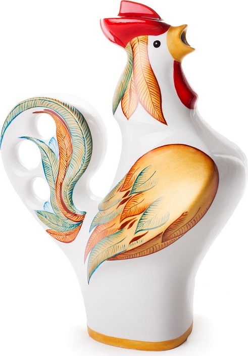 10621270 Мануфактуры Гарднеръ в Вербилках Штоф "Петух" "Шёлковые пёрышки" Фарфор, Керамика 