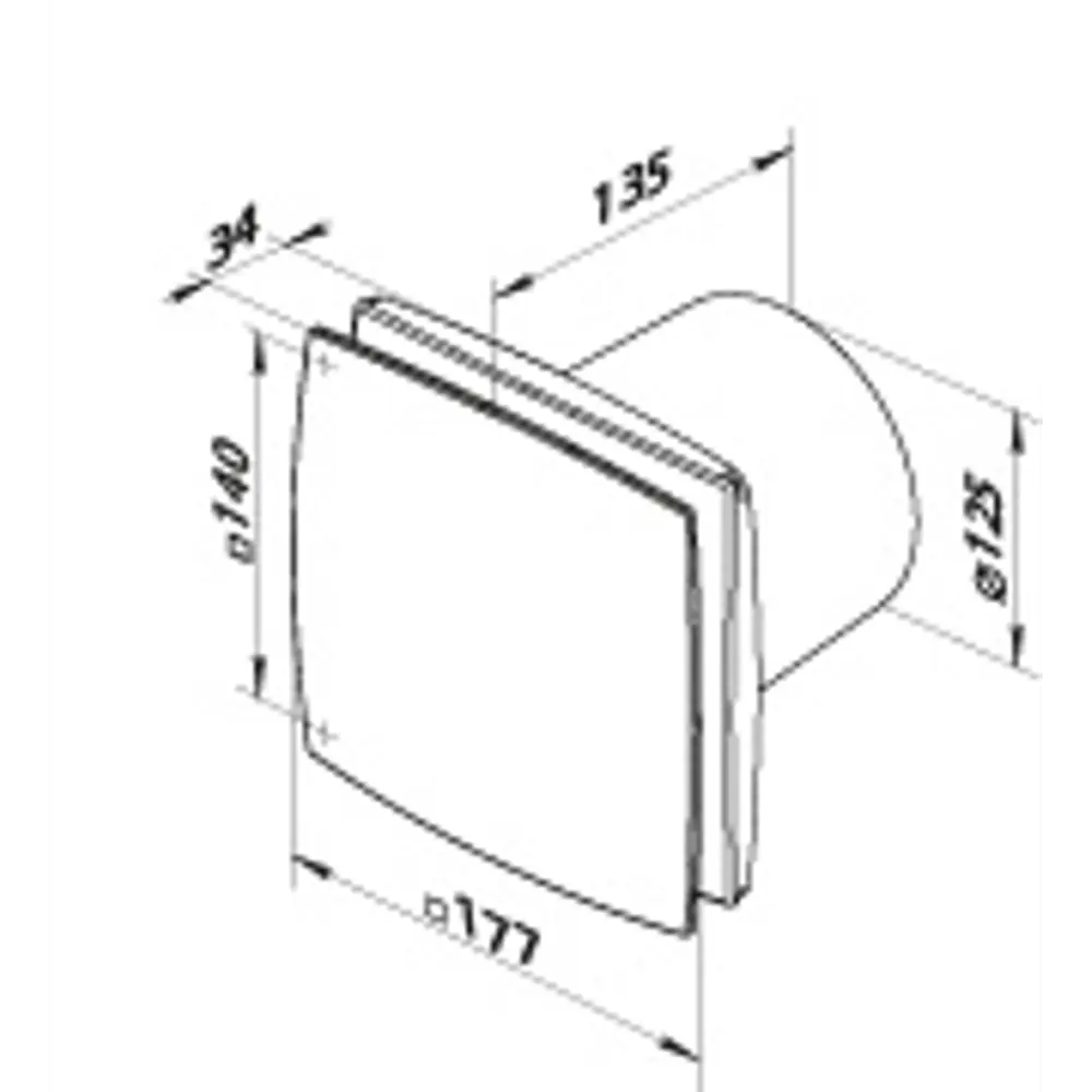 Вентилятор осевой вытяжной Вентс D125 мм 34 дБ 167 м³/ч цвет серебристый STLM-2101740 - Вид №5