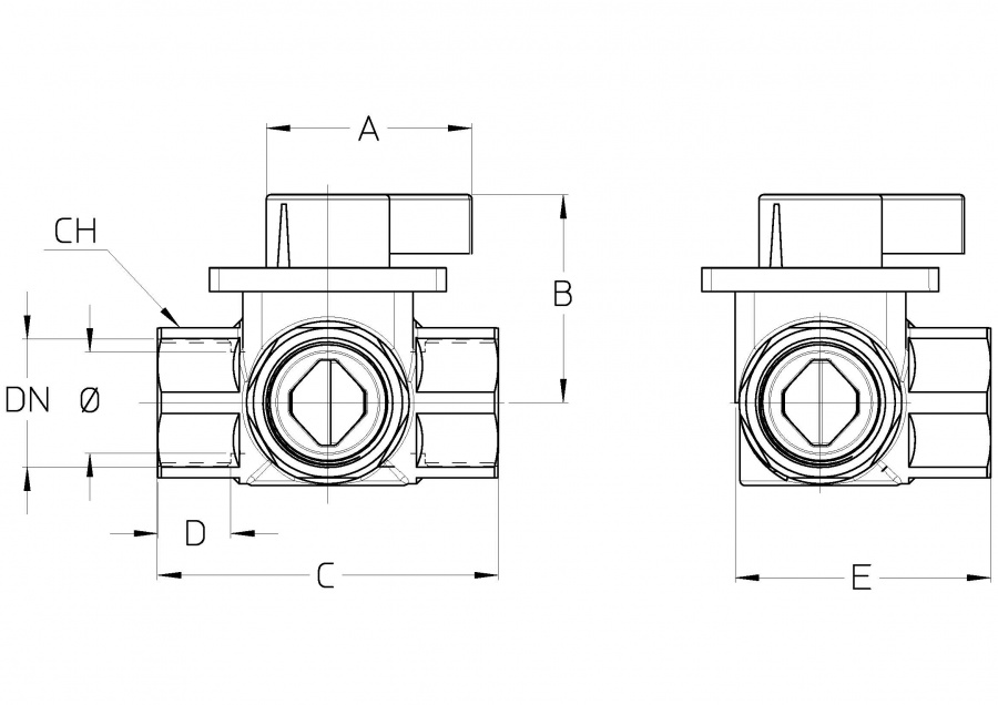 CIMBERIO CIM 683 Трехходовой смесительный клапан с ручным управлением CIM 683  - Вид №1