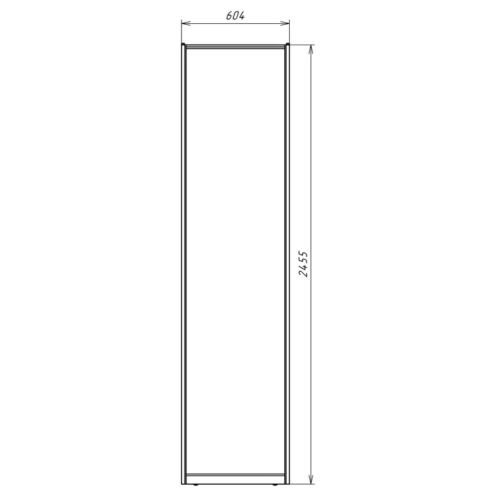 Дверь-купе KONSENSA 244.5x60.4 см МДФ цвет белый профиль матовое серебро STLM-2038637 - Вид №11