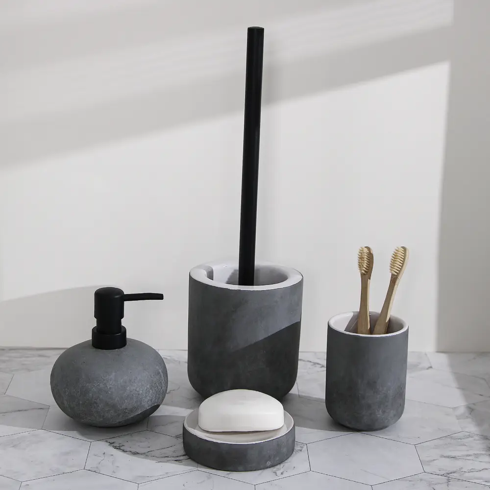 89380340 Дозатор для жидкого мыла Iddis Concrete LMCNC00i46 керамика цвет серый STLM-1571282 - Вид №1