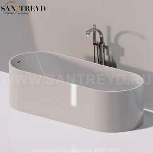 Flaminia OVAL Ванна свободностоящая серая OV170.7047