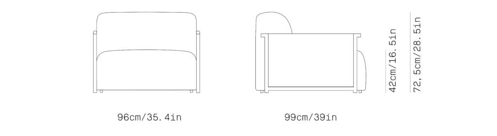 Тканевое кресло с подлокотниками Omelette Editions Savoye ARCH-00126752 - Вид №5