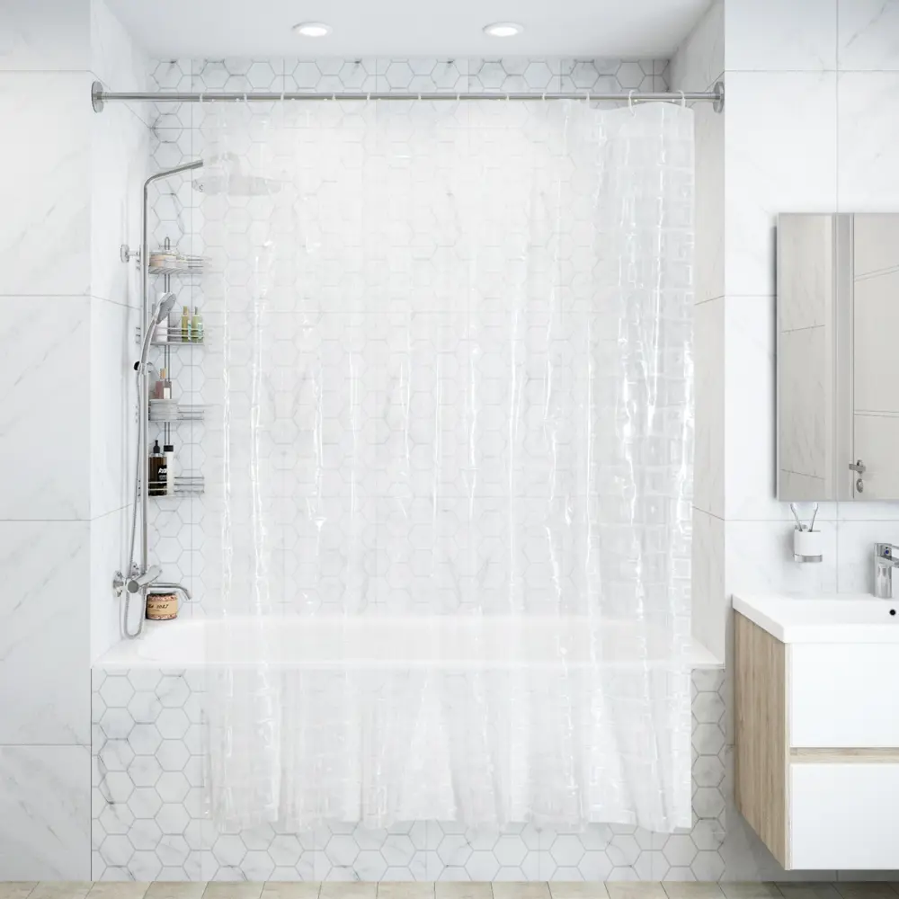 Штора для ванной комнаты «Квадраты 3D» 180х180 см 17895488 STLM-2099892 Santreyd ATC-EV-0009