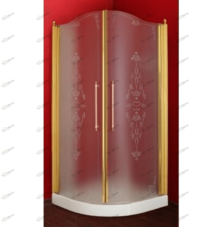 Душевой уголок MIGLIORE Diadema, 90 х 90 х 185 см, стекло матовое с декором ML.DDM-22.790.ST.DO