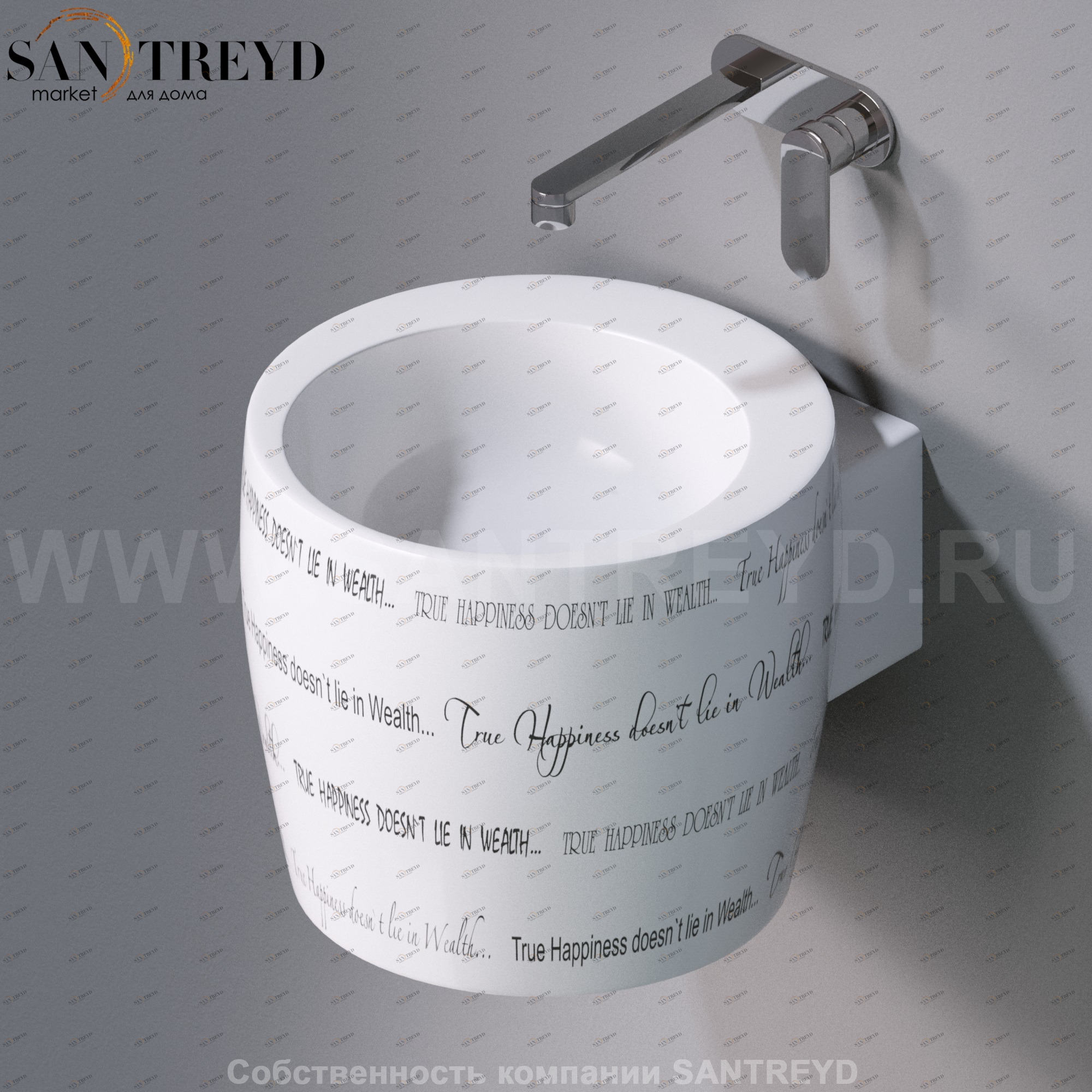 L102T0R0V1.420 Подвесная раковина настенная круглая A. e T. Italia SPOT белая AeT ITALIA TOTEM