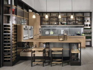 L'Ottocento Дубовая кухня с полуостровом