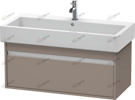 KT668804343 Ketho Тумбочка подвесная Базальт матовый, декор Duravit