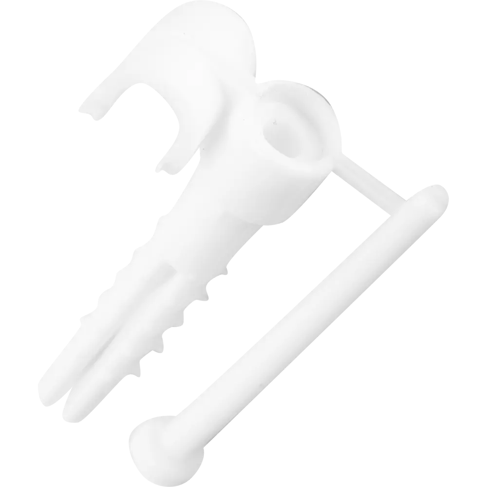 Дюбель-скоба для круглого провода 8х45 мм цвет белый пластик 45 шт ВС-ГРУПП STLM-2132809