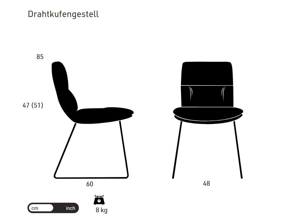 Мягкий стул для саней KFF Faye Casual ARCH-00092112 - Вид №13