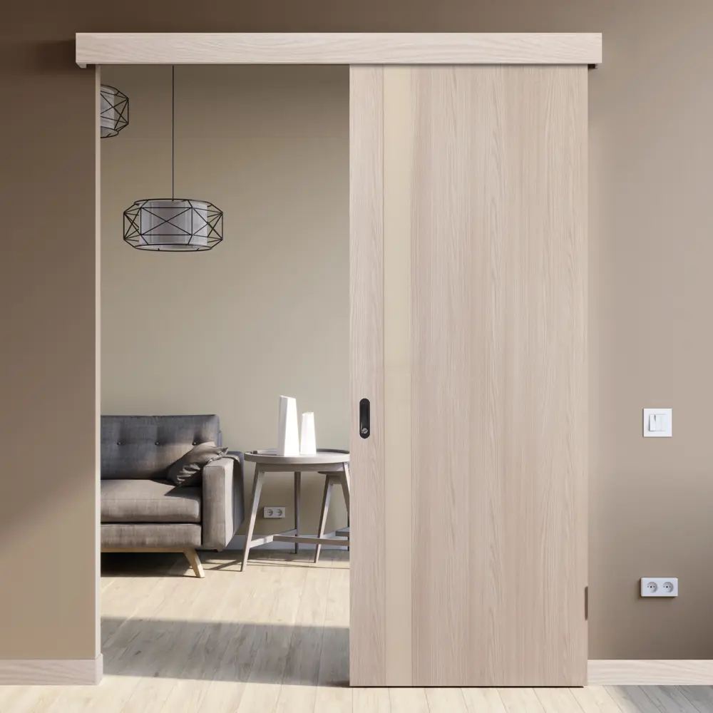 Дверь межкомнатная со стеклом Мирра 70x200 см Hardflex цвет ясень бора с замком и петлями 82672897 STLM-2094399 МАРИО РИОЛИ  - Вид №7