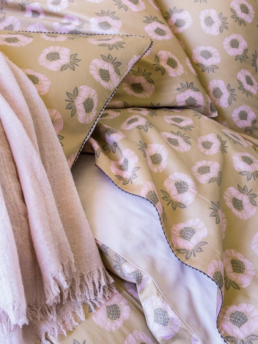 Alexandre Turpault Печатные хлопковые простыни с цветочными мотивами Opium sun-id-1487562 - Вид №2