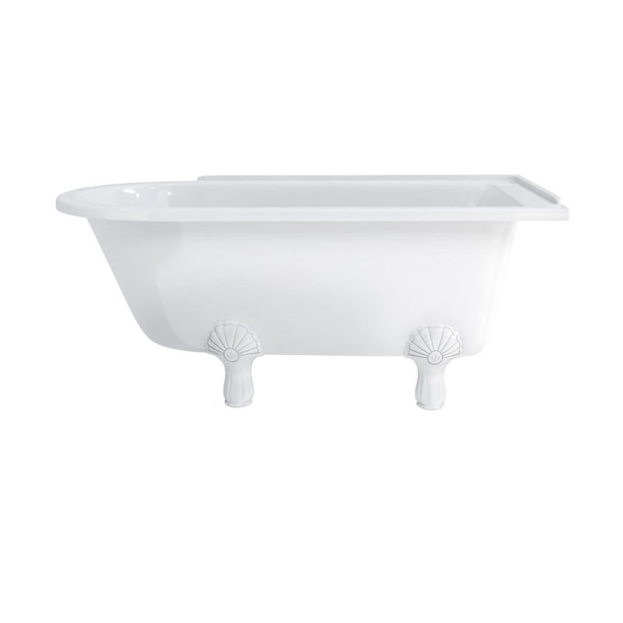 Burlington Душевая ванна для правой руки Hampton 150 см с роскошными ножками Правая рука с ножками Luxury Classic из хрома L3C E21  - Вид №4