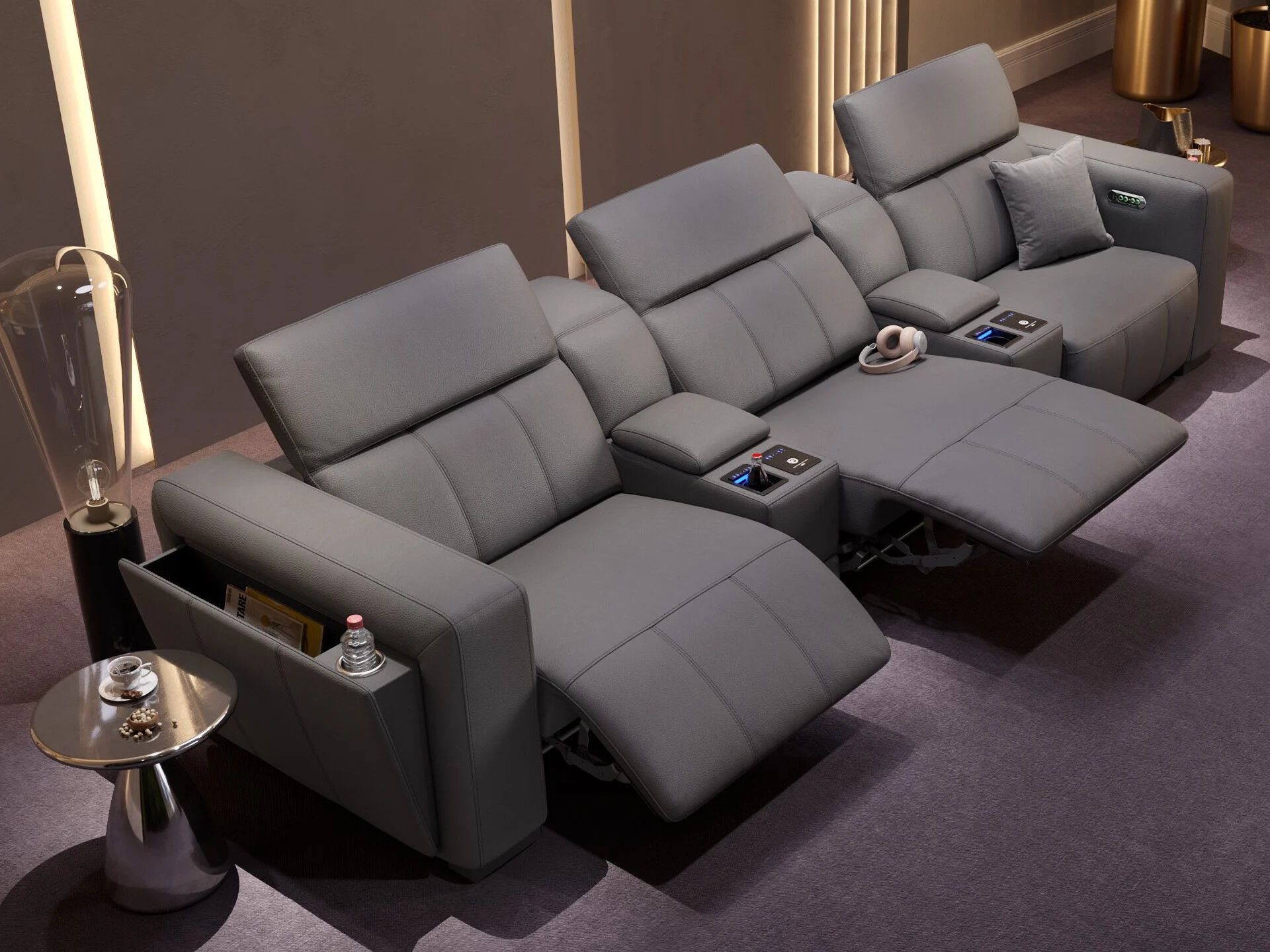 3-местный кожаный диван Sofanella Ancona Kino ARCH-00135415 - Вид №3