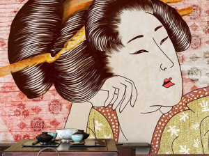 Восточные обои ПВХ бесплатно, ЭКО, моющиеся