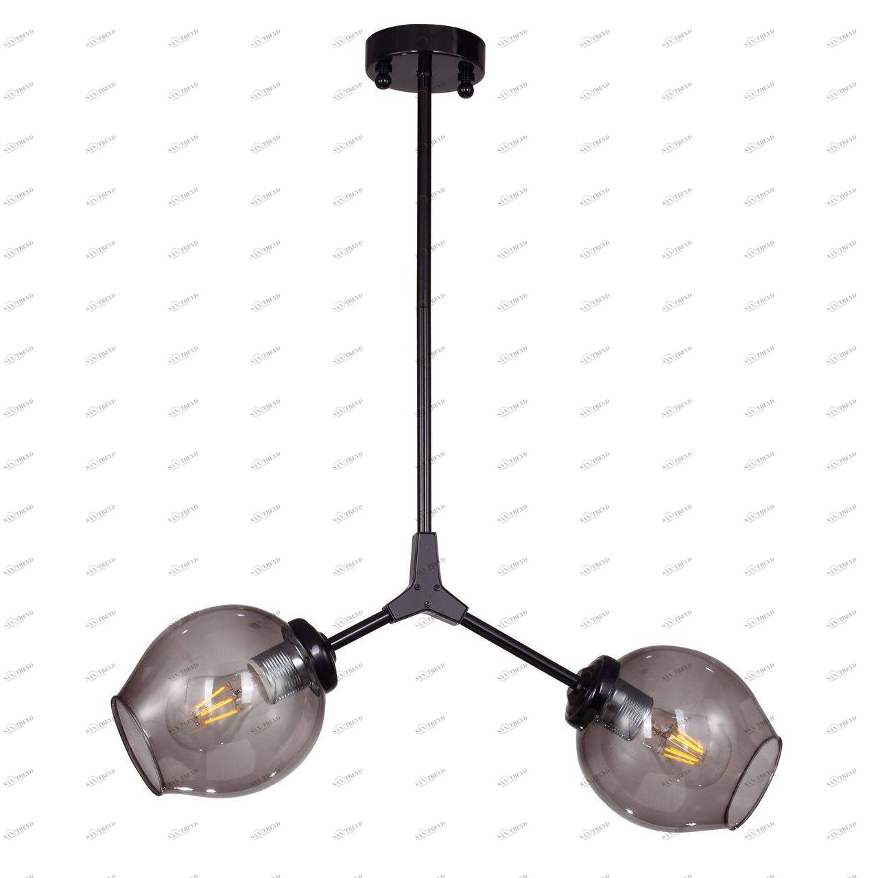 Люстра дизайнерская Applause дымчатая 1742-2P SUPERNW BOLOS BLACK 057071 Серый 