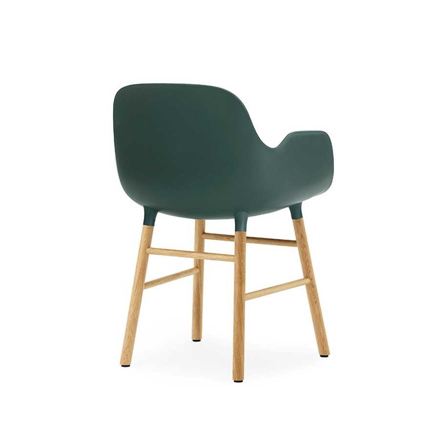 Кресло Form с ножками из дуба 78х56.1х52 см, зеленое Normann Copenhagen 602766 - Вид №1