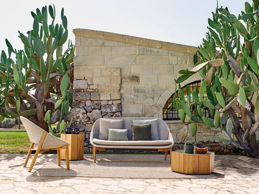 TRIBÙ 2-местный садовый диван из ткани tricord® и тика Elio 02508 - Вид №5