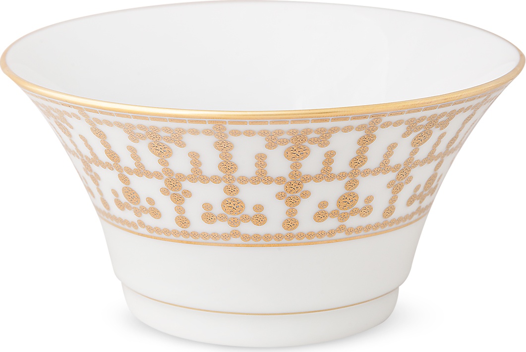 10586079 Haviland Салатник индивидуальный 15см "Тиара" (белый, золотой декор) Фарфор 