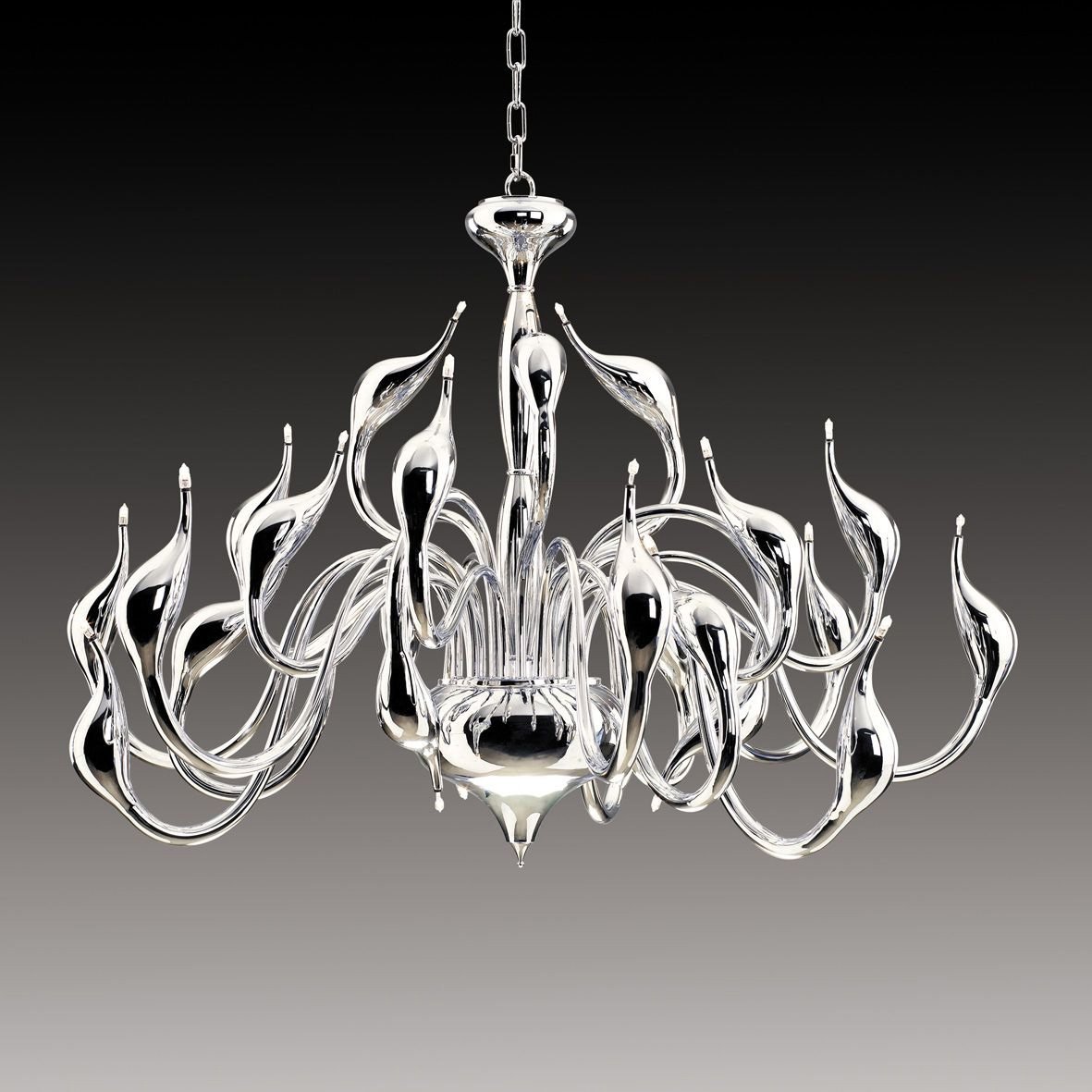Подвесная люстра Lightstar Cigno Collo Ch 751244 LIGHTSTAR ДИЗАЙНЕРСКИЕ, CIGNO COLLO 056065 Хром  - Вид №2